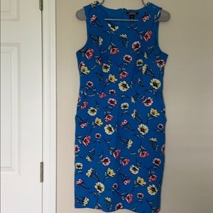 Blue Land’s End Dress with Flowers and Pockets
